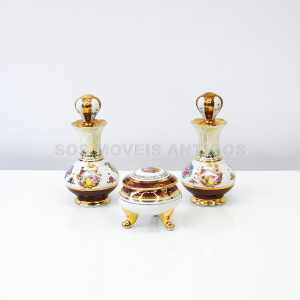JOGO DE PERFUMEIRO EM PORCELANA FRANCESA